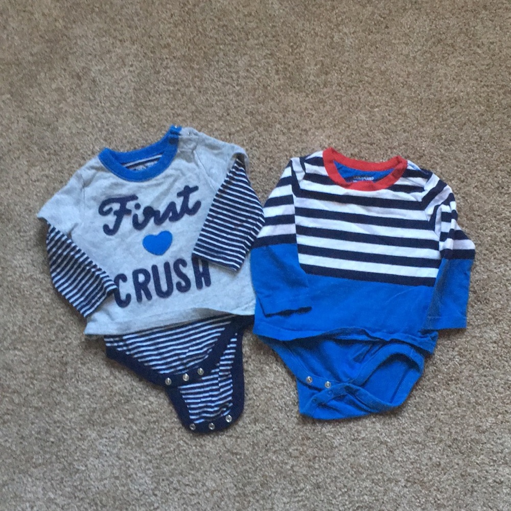 Gap onesies, tag size is 6-12 months